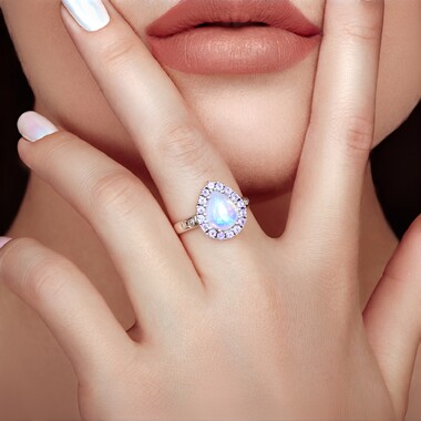 Welo Opal Silver Ring
