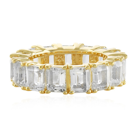 Weißer Topas-Silberring