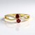Bague en or et Spinelle rouge noble