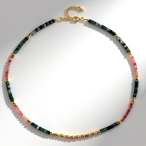 Collana in argento con Rodonite (Riya)