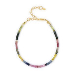 Zilveren armband met saffieren