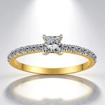 Bague en or et Diamant VVS1 (G) (Annette)