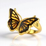 Anello in argento con Ambra Baltica (dagen)