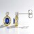 Orecchini in argento con Spinello Cobalto (Gems en Vogue)