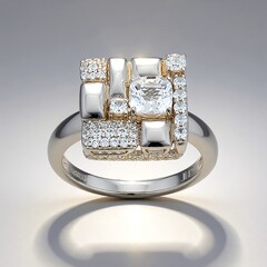 Anello in argento con Topazio Bianco (Adela Silber)