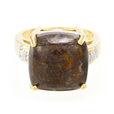 Dinosaurier-Quarz-Silberring