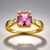 Bague en or et Diaspora rose (AMAYANI)