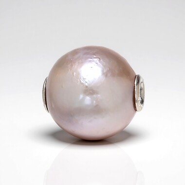 Purple Freshwater Pearl Silver Charm (MONOSONO COLLECTION)