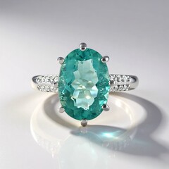 Anello in argento con Fluorite Verde