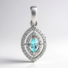 Gouden hanger met een Braziliaanse Paraiba toermalijn