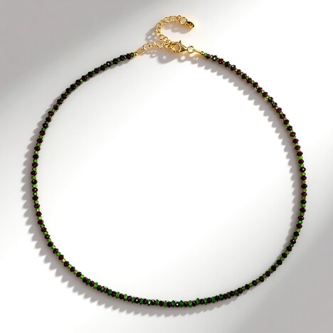 Collana in argento con Diopside Russo