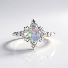 Anello in argento con Opale di Welo