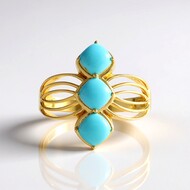Zilveren ring met Sleeping Beauty Turkooisen (Faszination Türkis)
