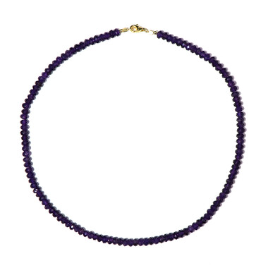 Sambia-Amethyst-Silberhalskette (Riya)