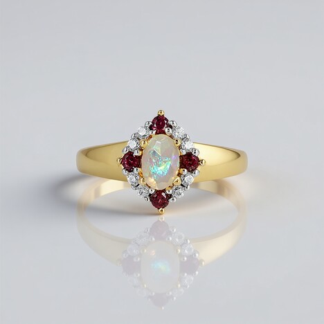Anello in argento con Opale di Welo