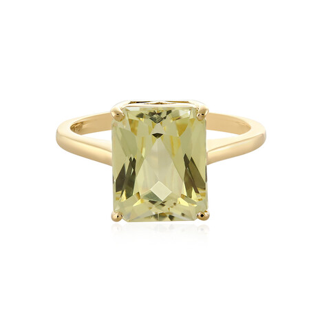 Kanariengelber Kunzit-Goldring