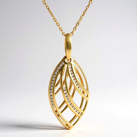 Collana placcata in oro con Zircone