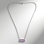 Collana in argento con Zaffiro Ceylon Porpora
