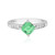 Zilveren ring met een smaragdgroene kwarts