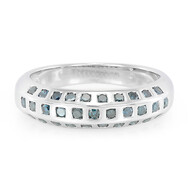 Königsblauer Diamant-Silberring
