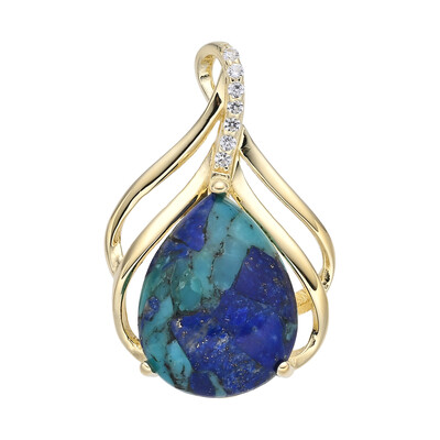 Edelstein-Silberanhänger