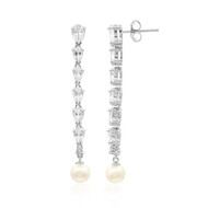 Pendientes en plata con Topacio blanco