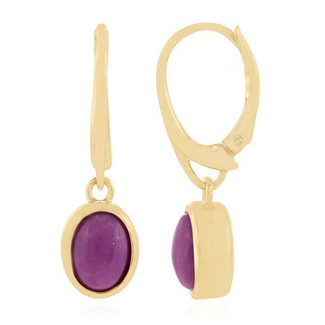 Phosphosiderit-Silberohrringe