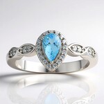 Bague en argent et Aigue-Marine Santa Maria