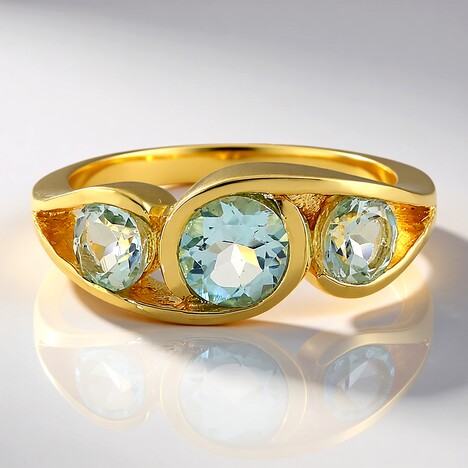Anello in argento con Topazio Blu Cielo