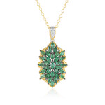 Zambian Emerald Silver Necklace (Gems en Vogue)
