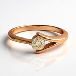 Anello in oro con Diamante Rose de France VS1 di Argyle (Annette)