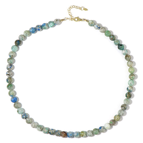 Chrysokoll-Silberhalskette
