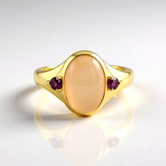 Anello in argento con Pietra di Luna Pesca