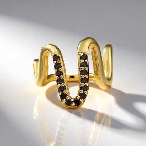 Anello in argento con Diamante Cioccolato I3