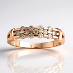Anello in oro con Diamante Rose de France SI1 di Argyle (Annette)