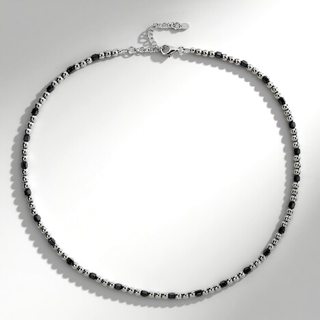 Collana in argento con Ematite Argentata