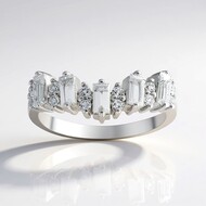 Anillo en plata con Topacio blanco