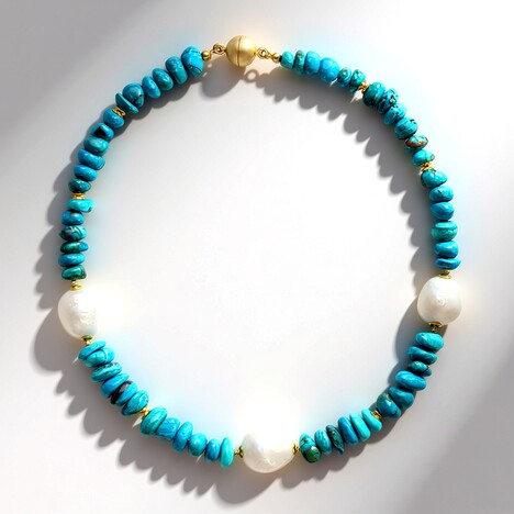 Collana in argento con Perla d'Acqua Dolce Bianca