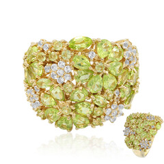 Bague en argent et Péridot de Birmanie