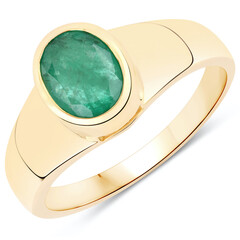 Gouden ring met een Zambia-smaragd