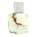 Magnesit-Silberanhänger