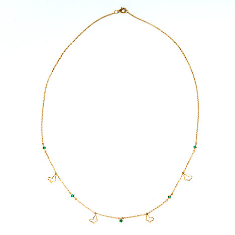 Collana in oro con Smeraldo Zambia AAA (de Melo Gold)