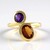 Anello in argento con Citrino Madeira (KM by Juwelo)