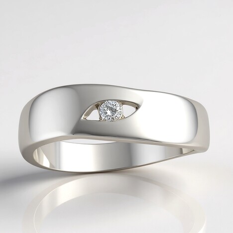 Anello in argento con Diamante I1 (G) (Annette)