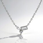 Collana in argento con Topazio Bianco