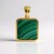 Ciondolo in argento con Malachite (Adela Silber)