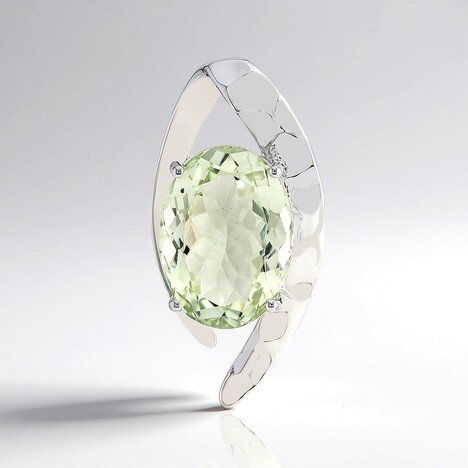 Ciondolo in argento con Ametista Verde (Pallanova)