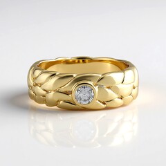 Anello in oro con Diamante I2 (H) (de Melo Gold)