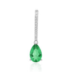 Ciondolo in argento con Quarzo Verde Smeraldo