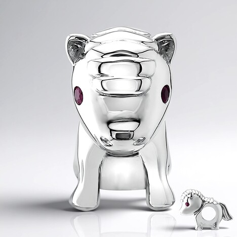 Charm in argento con Rubino (Annette)
